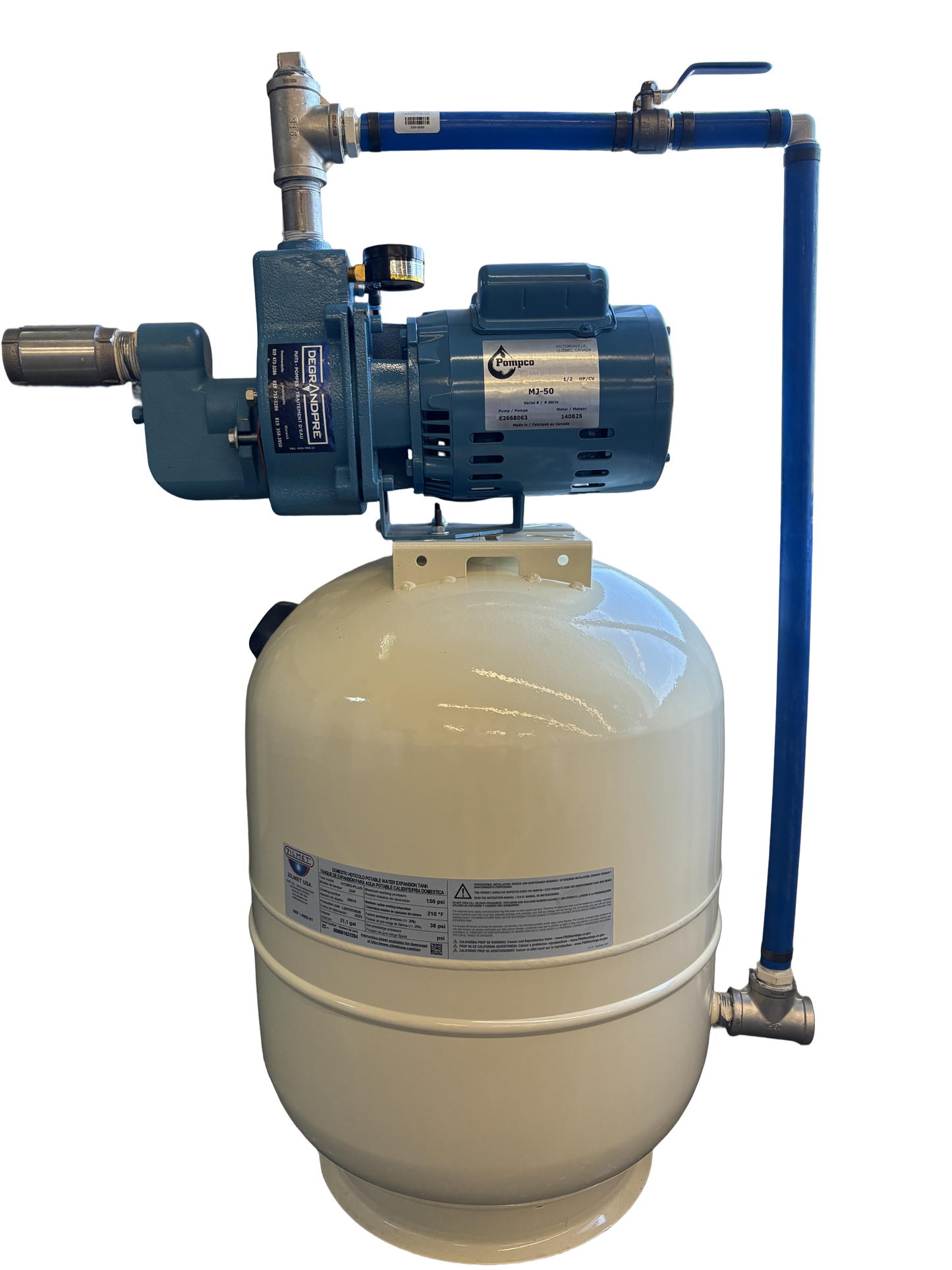 PUMP KIT MJ-50 + ZPH202BV 21 GALLONS
